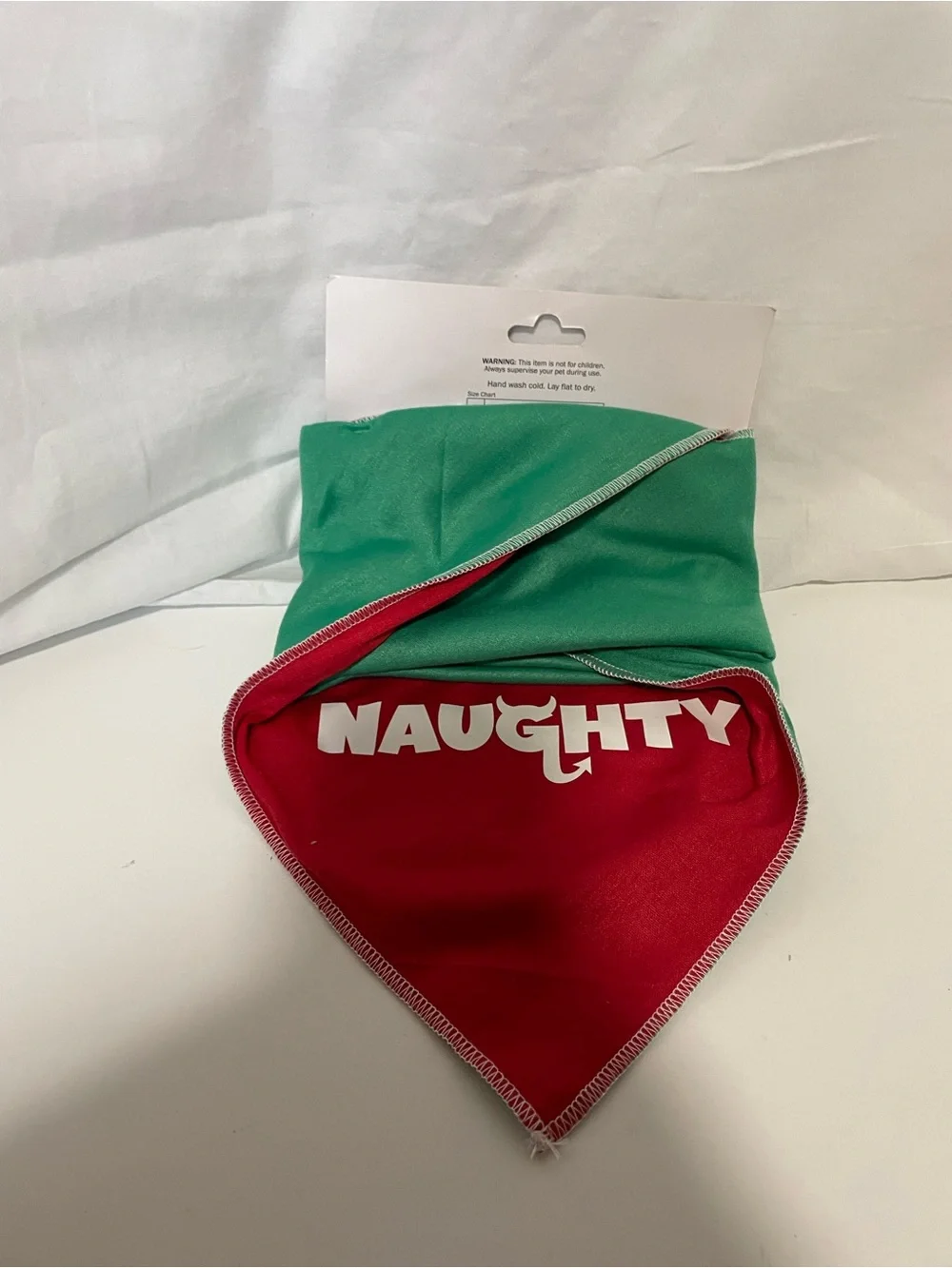 Holiday Green 'Nice' Pet Bandana - Large
